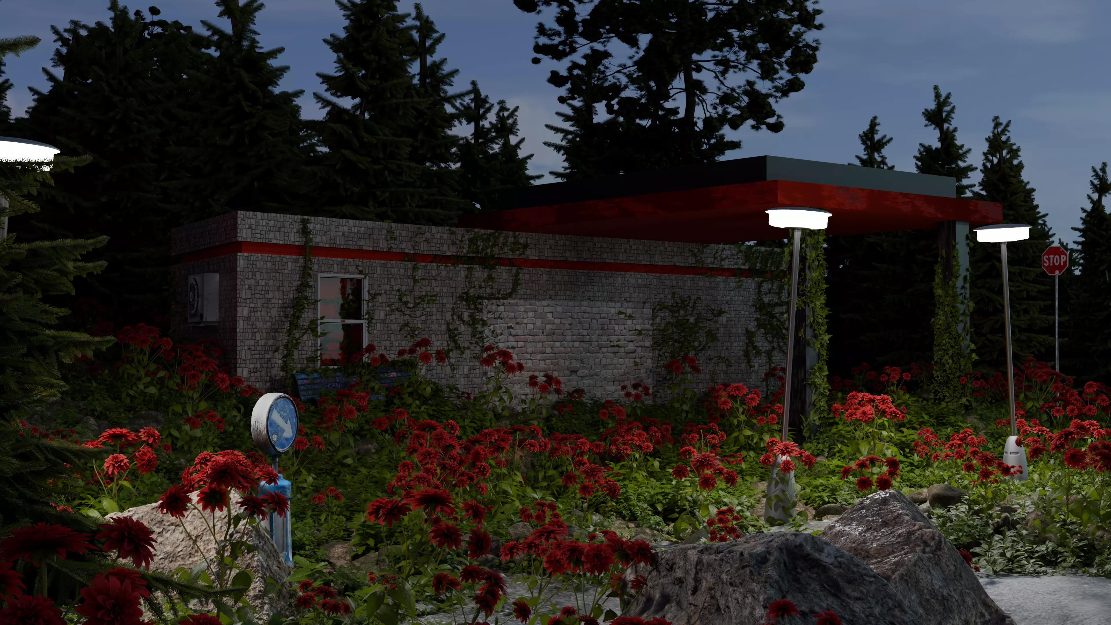 Nature island and landscape 3D model