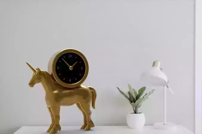 Unicorn Desk Clock