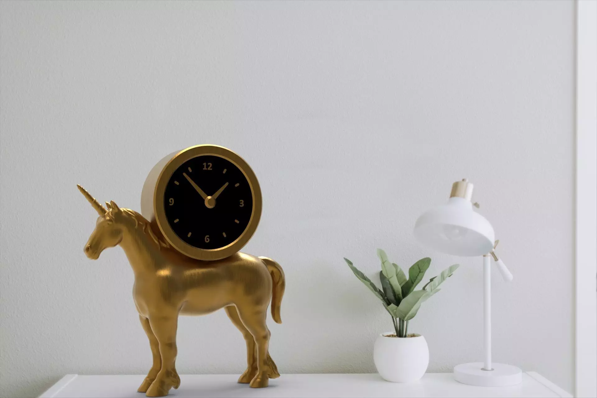 Unicorn Desk Clock 3D print model