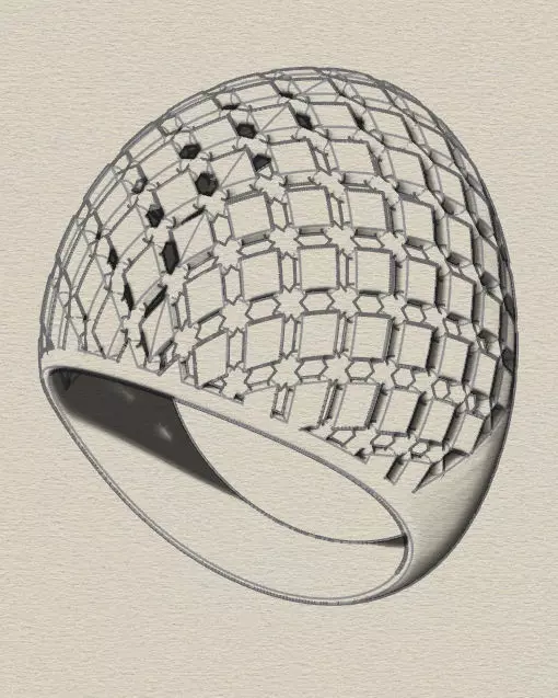 engrave gold ring  3D print model_3