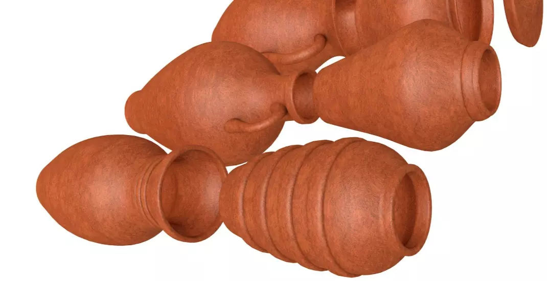 Artisan clay vases collection 3D model_6