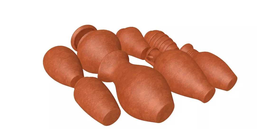 Artisan clay vases collection 3D model_3