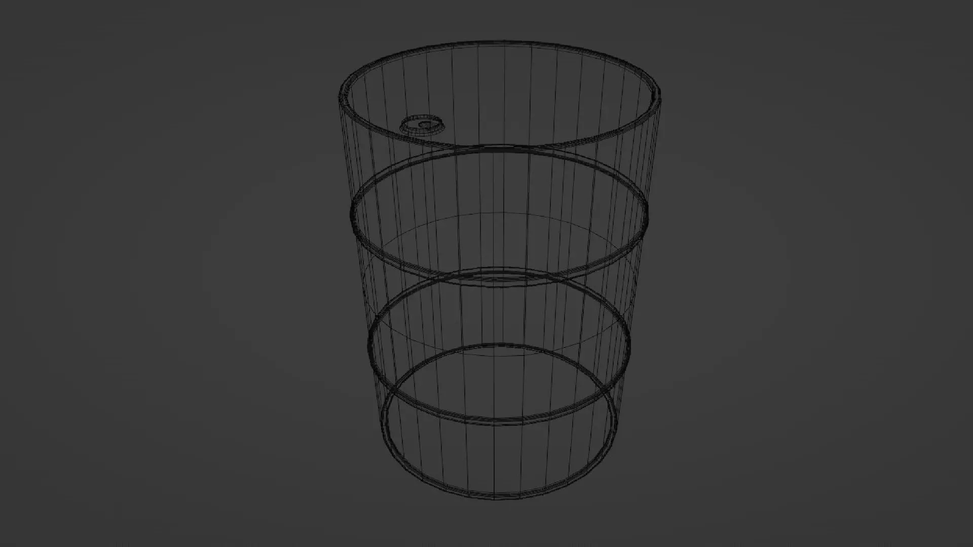 Barrel Low-poly 3D model_10