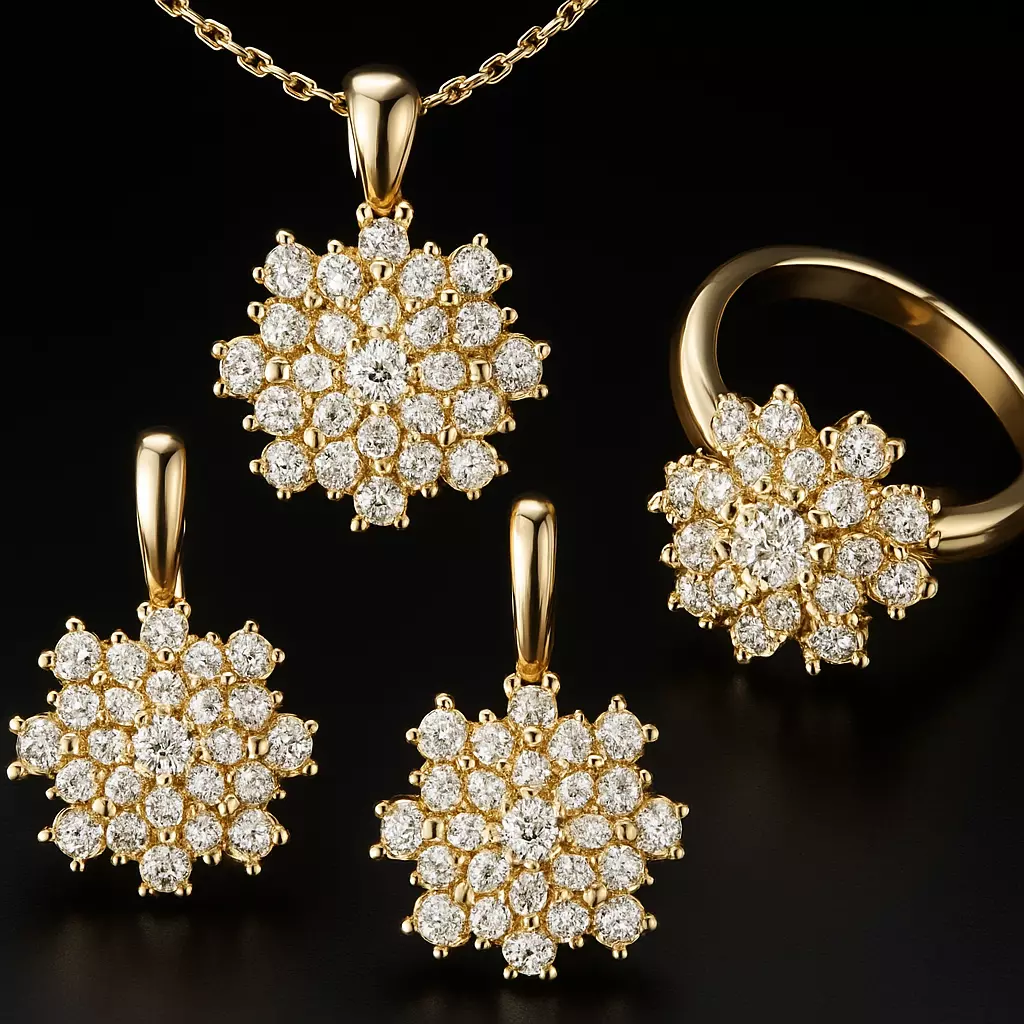 luxurious jewelry set 3D print model_0