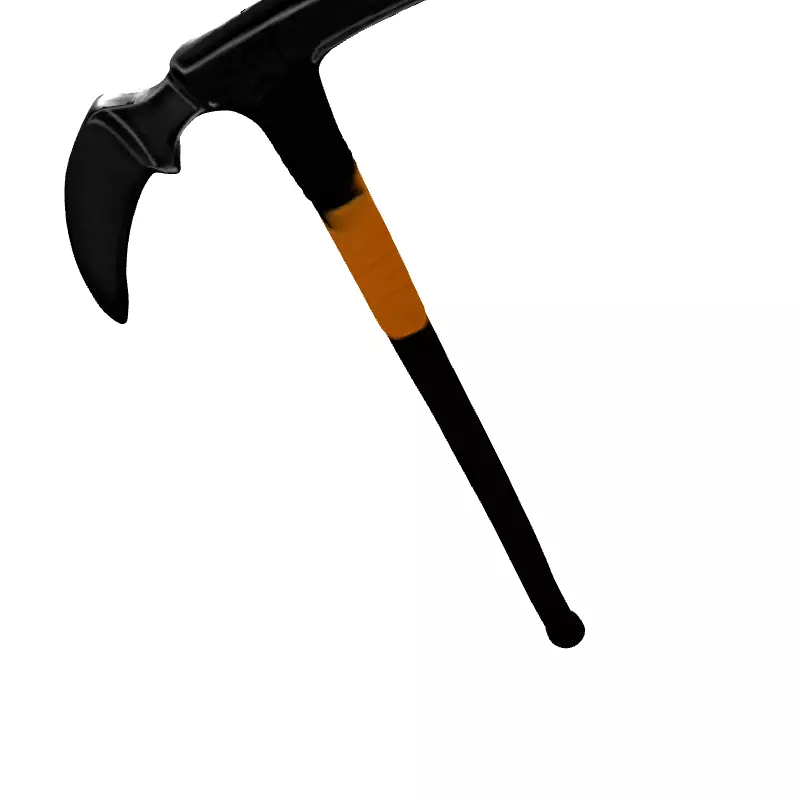 Modern Scythe Pickaxe MultiTool Low-poly 3D model_7