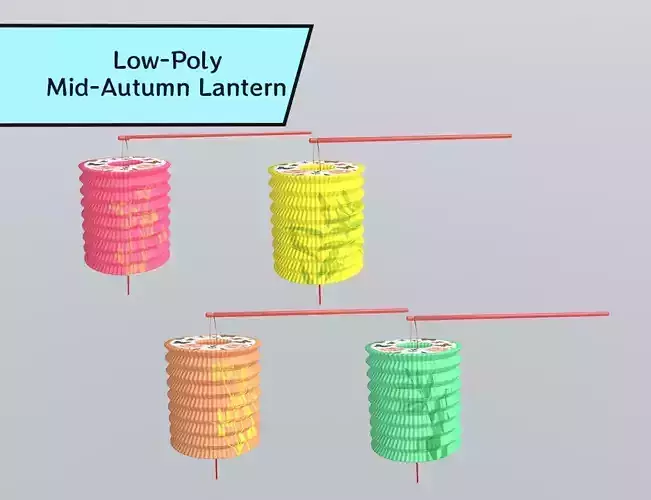 Low-Poly Mid-Autumn Lantern