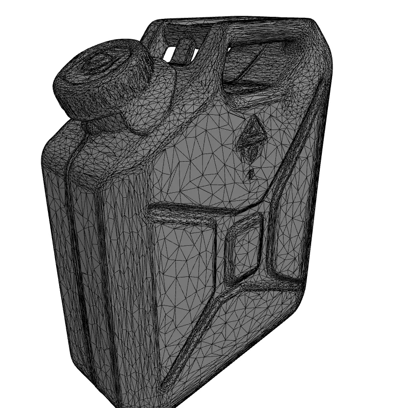 Classic Green Jerry Can Fuel Container Low-poly 3D model_1