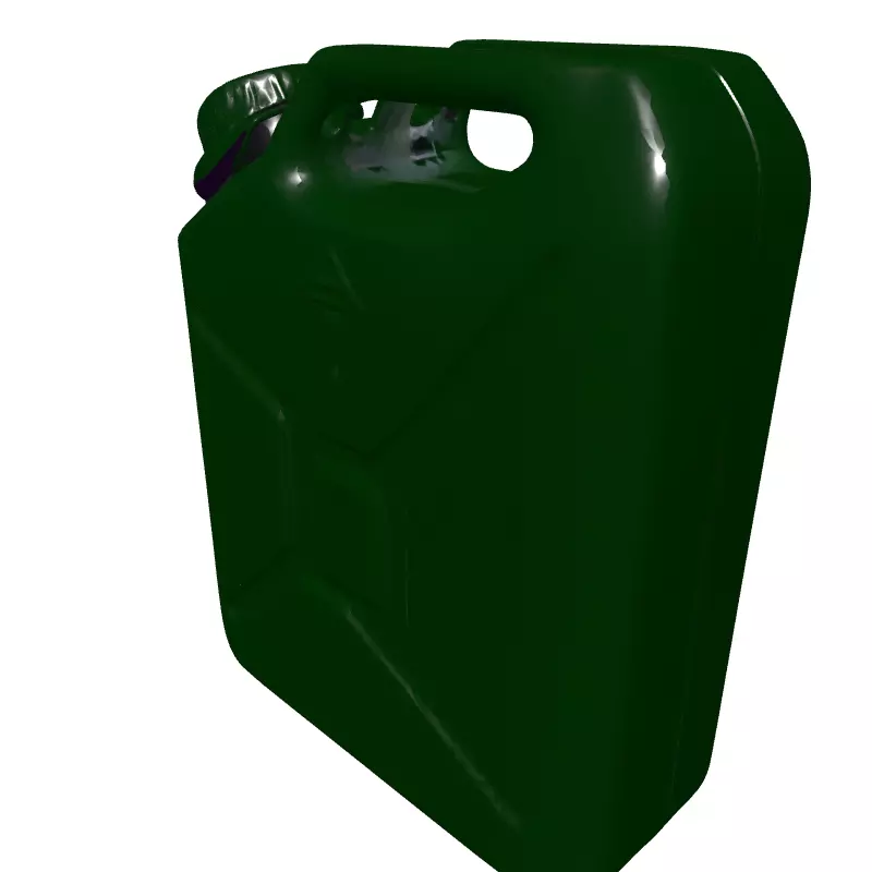 Classic Green Jerry Can Fuel Container Low-poly 3D model_2