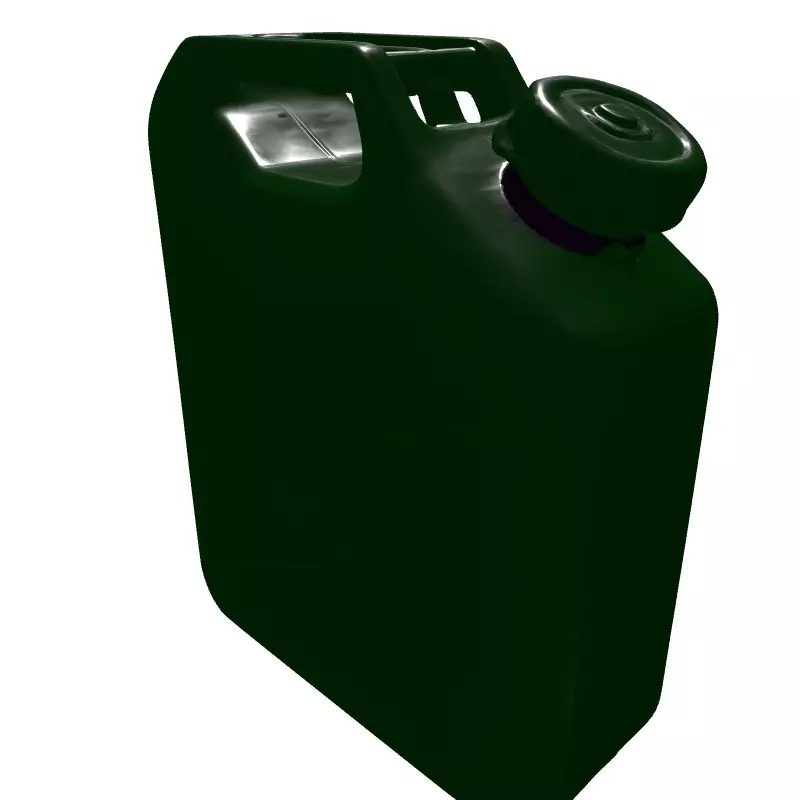 Classic Green Jerry Can Fuel Container Low-poly 3D model_6