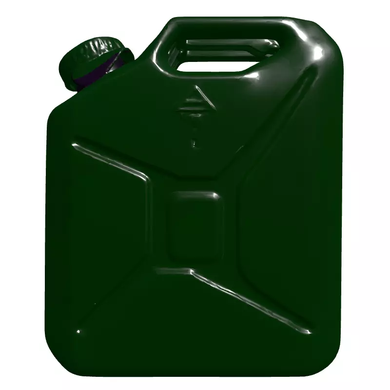 Classic Green Jerry Can Fuel Container Low-poly 3D model_4