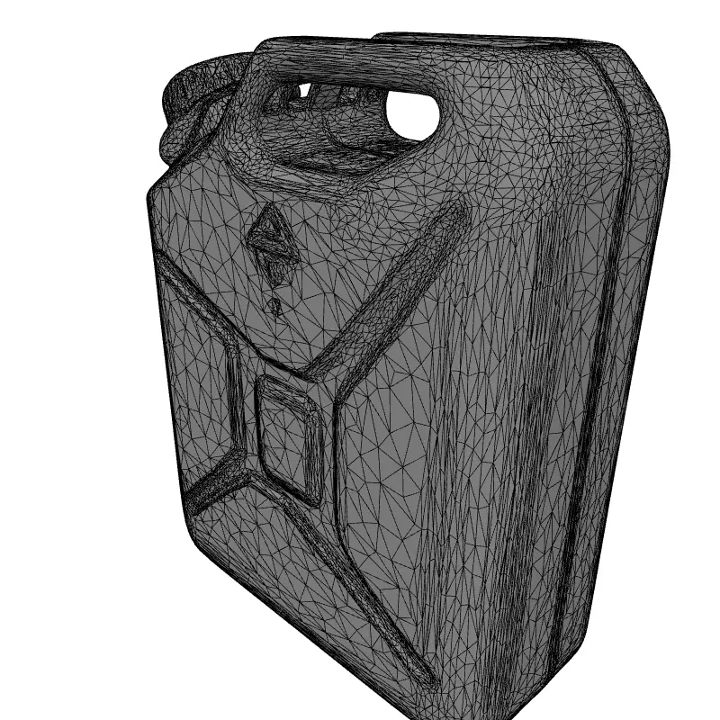 Classic Green Jerry Can Fuel Container Low-poly 3D model_9