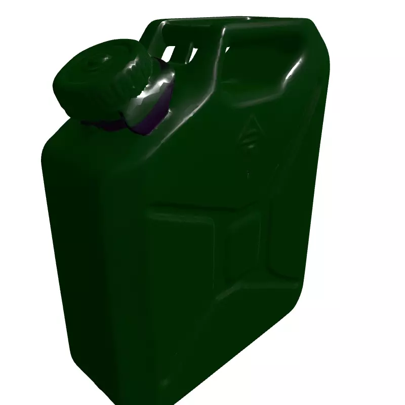 Classic Green Jerry Can Fuel Container Low-poly 3D model_3