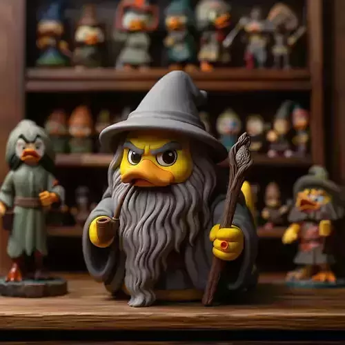 Rubber Duck - Gandalf the Wizard statue - 3D print