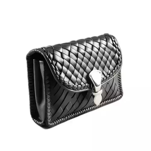 Woven Leather Clutch Bag