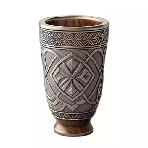 Ornate Engraved Celtic Viking Goblet