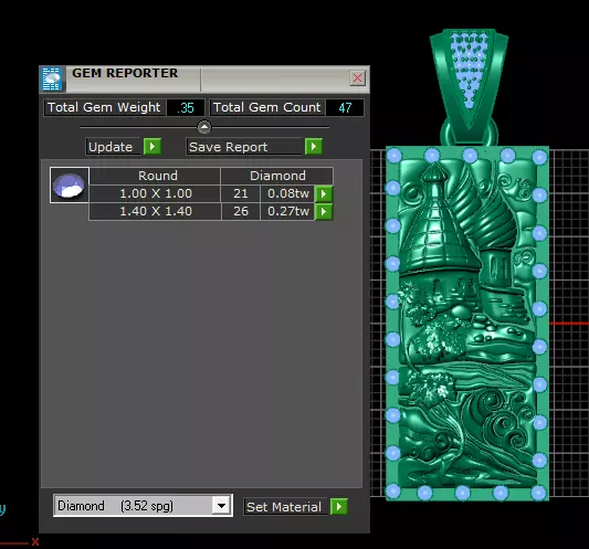 Castle Landscape Pendant 3D Printable Model 3D print model_4