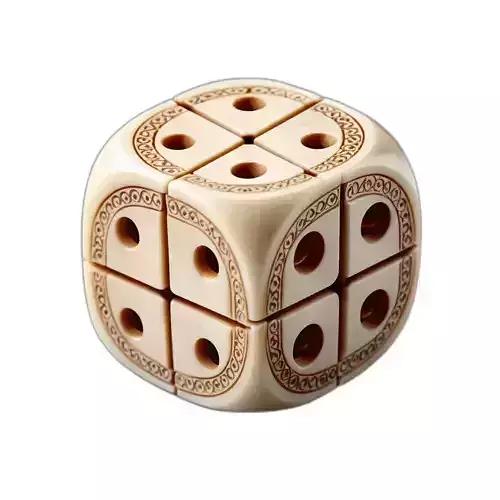Intricate Carved Decorative Dice Orb