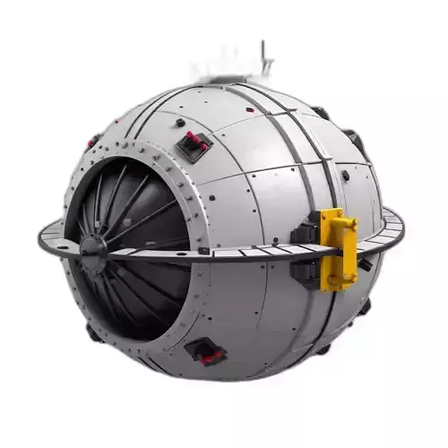 SciFi Industrial Spherical Device Low-poly 3D model SciFi Industrial Spherical Device Low-poly 3D model