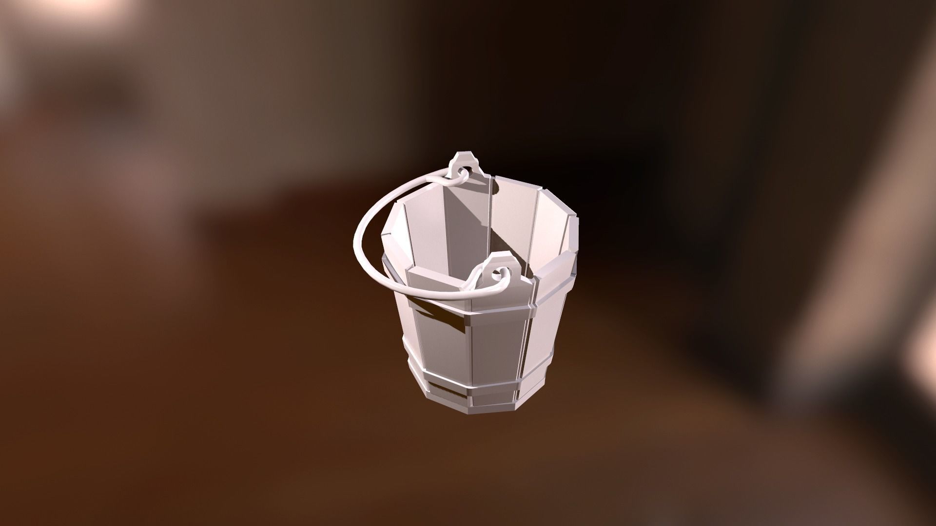 Medieval Bucket PBR Low-poly 3D model_9