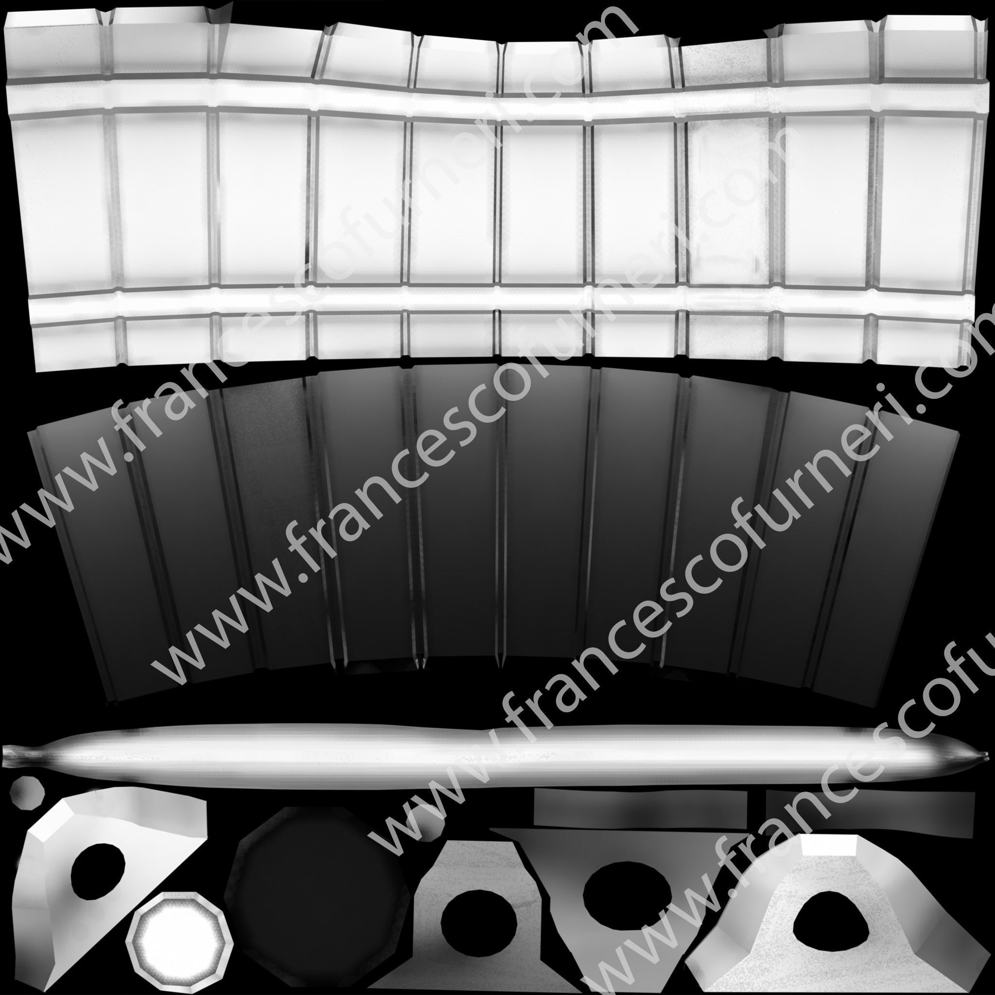 Medieval Bucket PBR Low-poly 3D model_19