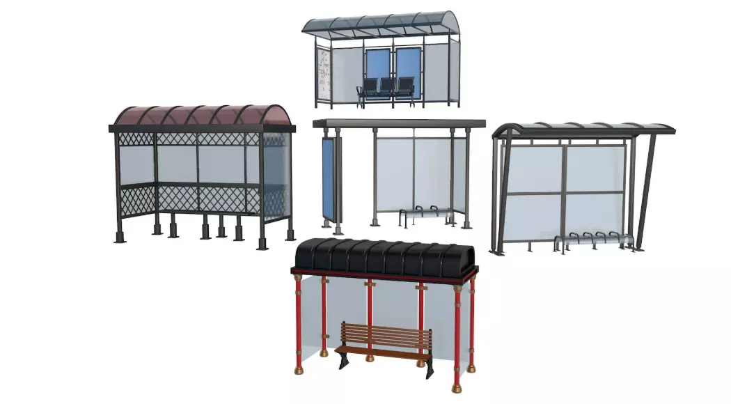 Street Elements Set 3D model_3