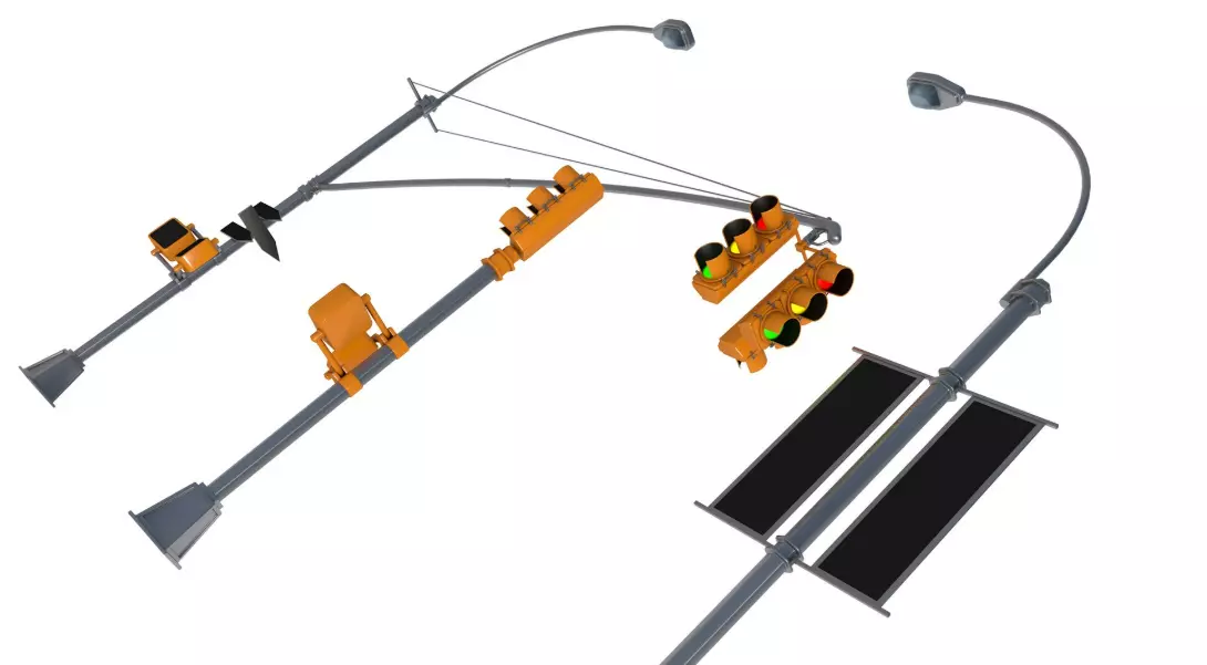 Street Elements Set 3D model_33