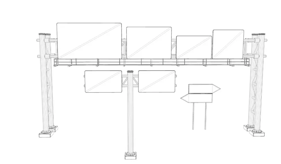 Street Elements Set 3D model_49