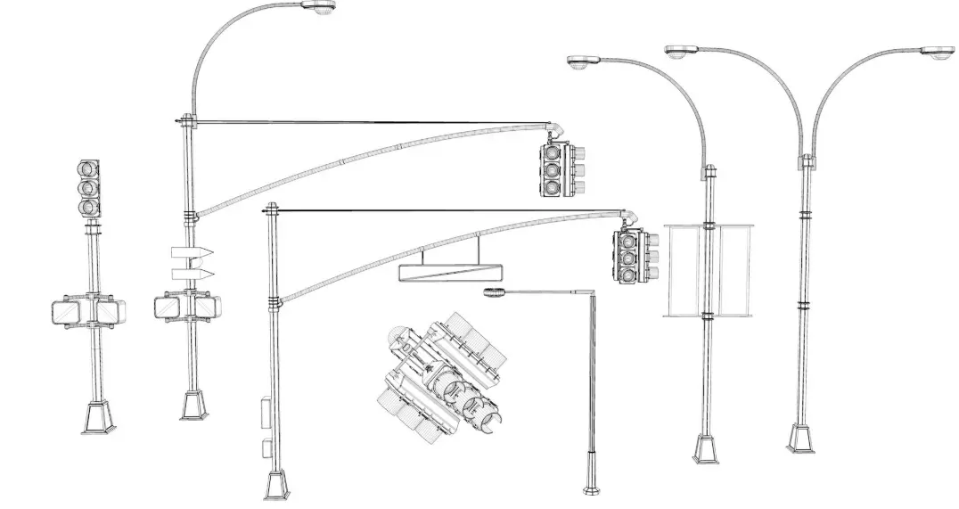 Street Elements Set 3D model_50
