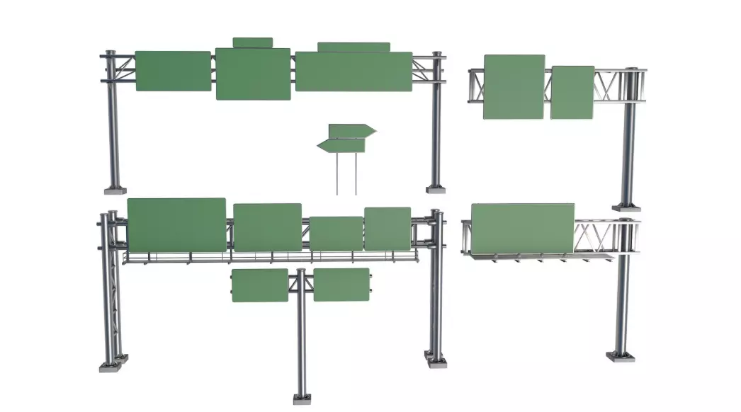 Street Elements Set 3D model_17