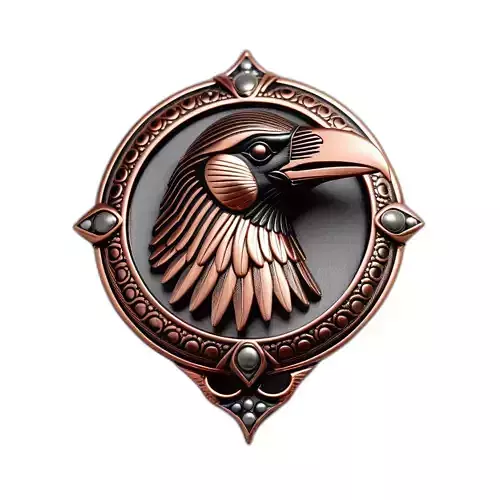 Fantasy Raven Metallic Emblem