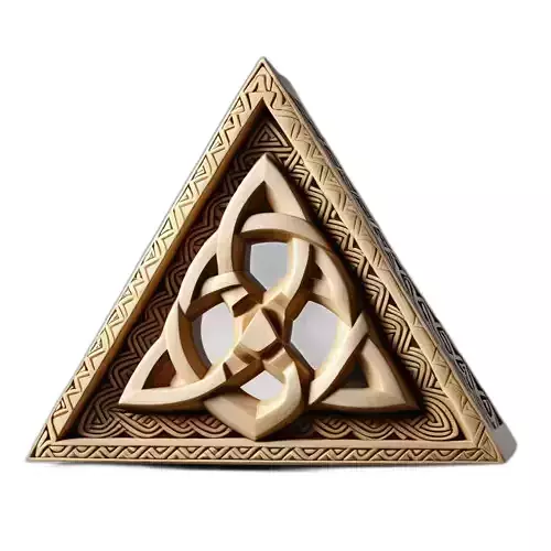 Carved Celtic Triquetra Ornament