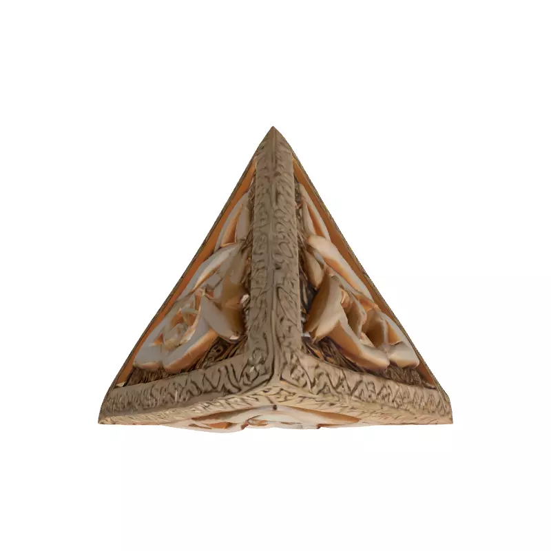 Carved Celtic Triquetra Ornament Low-poly 3D model_8
