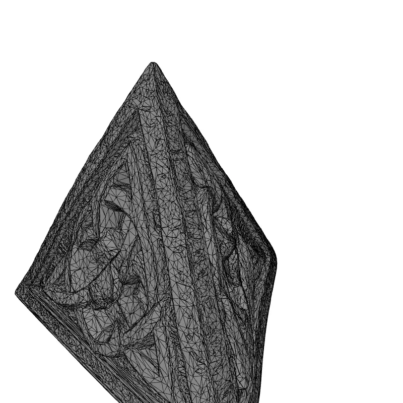 Carved Celtic Triquetra Ornament Low-poly 3D model_9