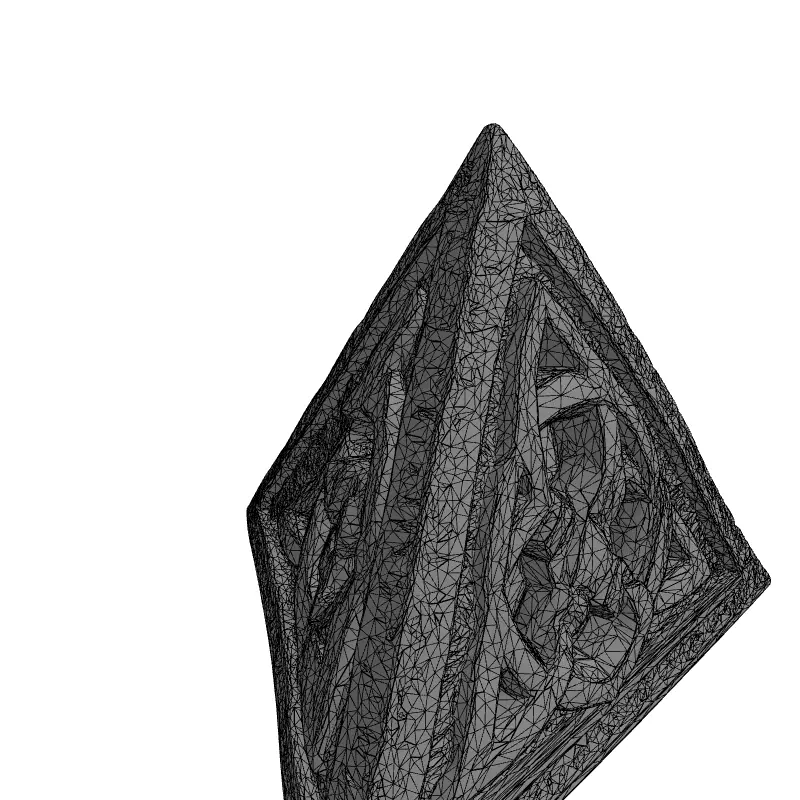 Carved Celtic Triquetra Ornament Low-poly 3D model_1