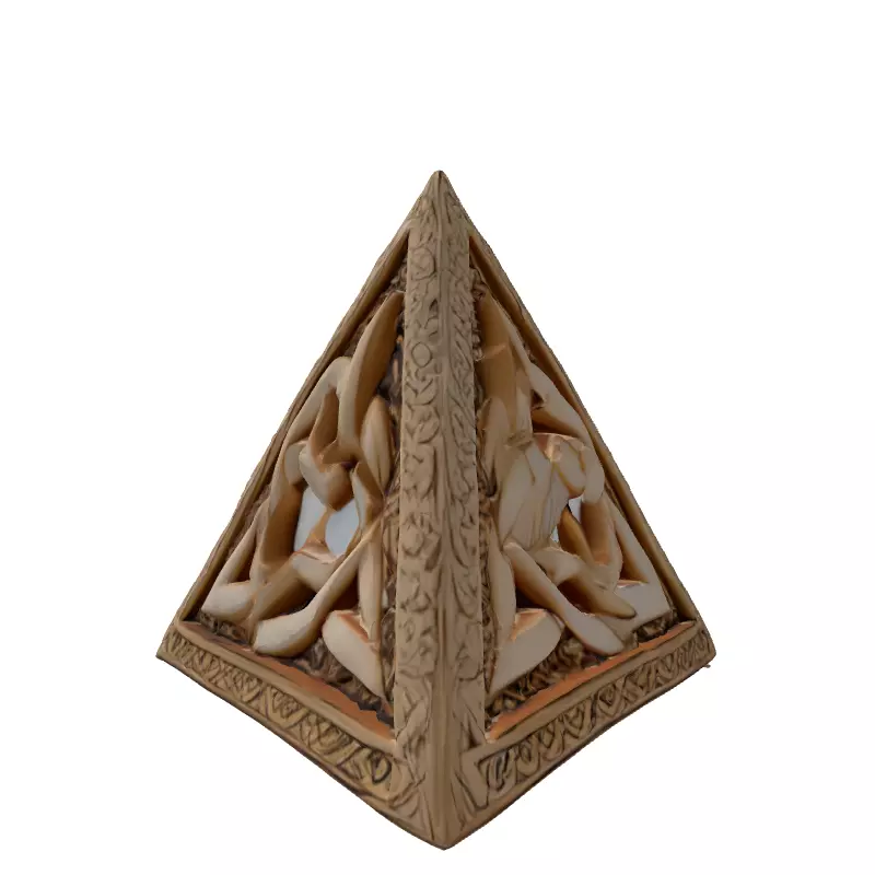 Carved Celtic Triquetra Ornament Low-poly 3D model_7