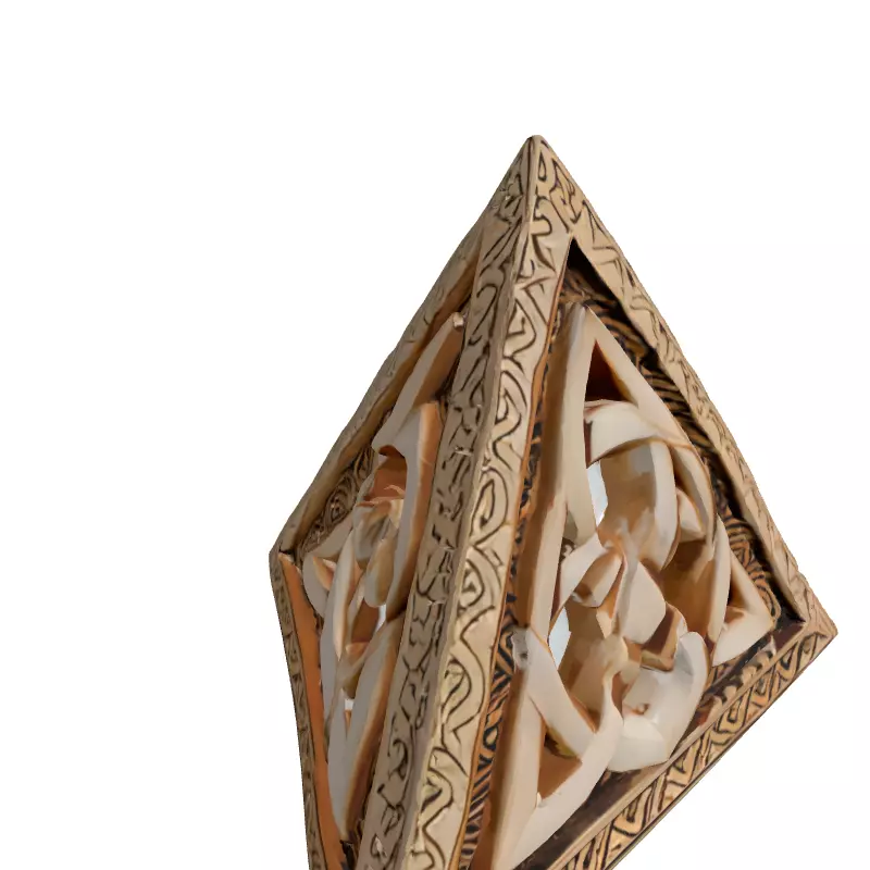 Carved Celtic Triquetra Ornament Low-poly 3D model_3