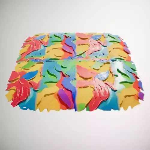 HQ PBR Textures Set Colorful Glossy Organic