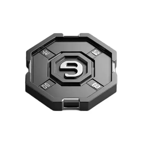 SciFi Octagonal Token Number 9 Low-poly 3D model