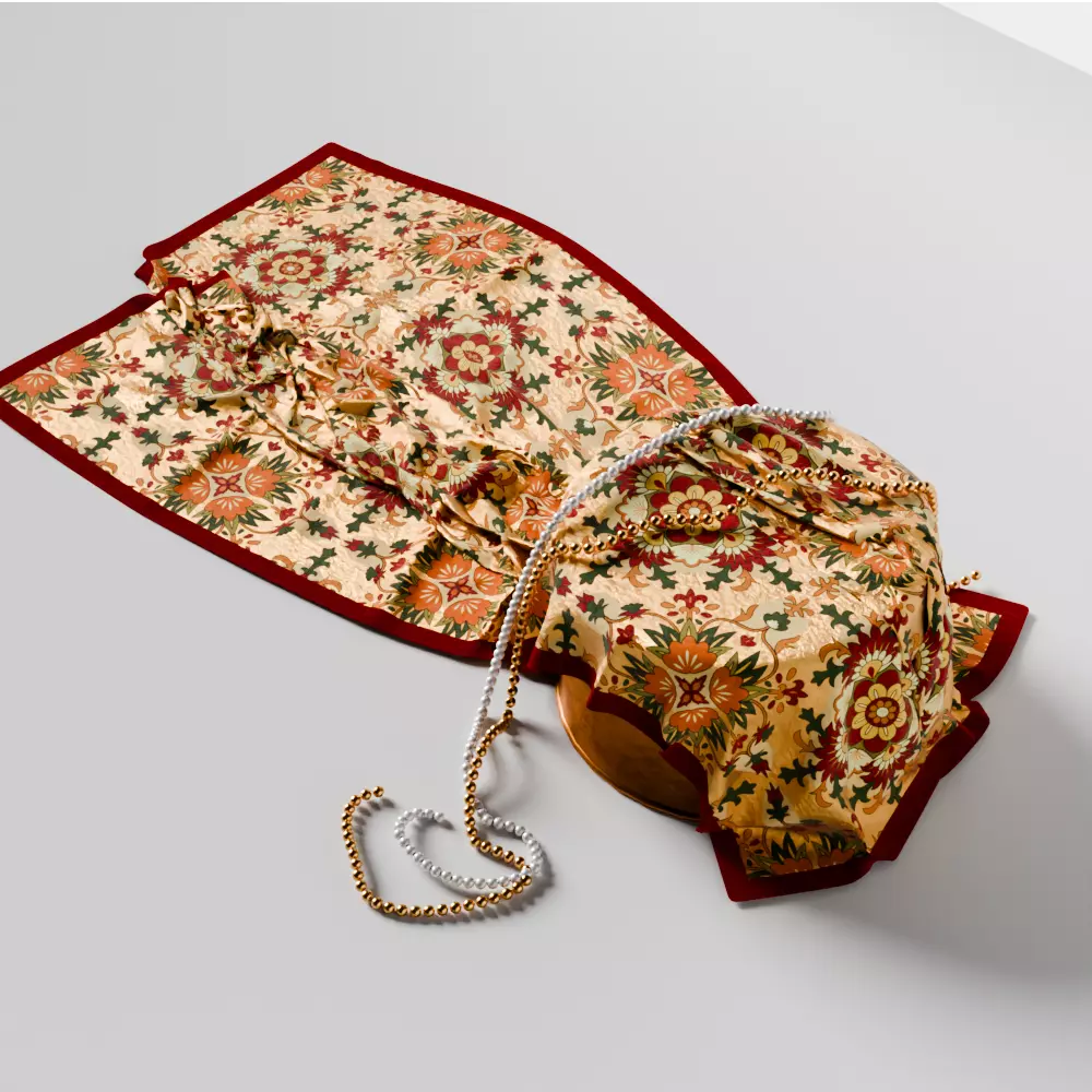 puja props and sweets thali setup Low-poly 3D model_24