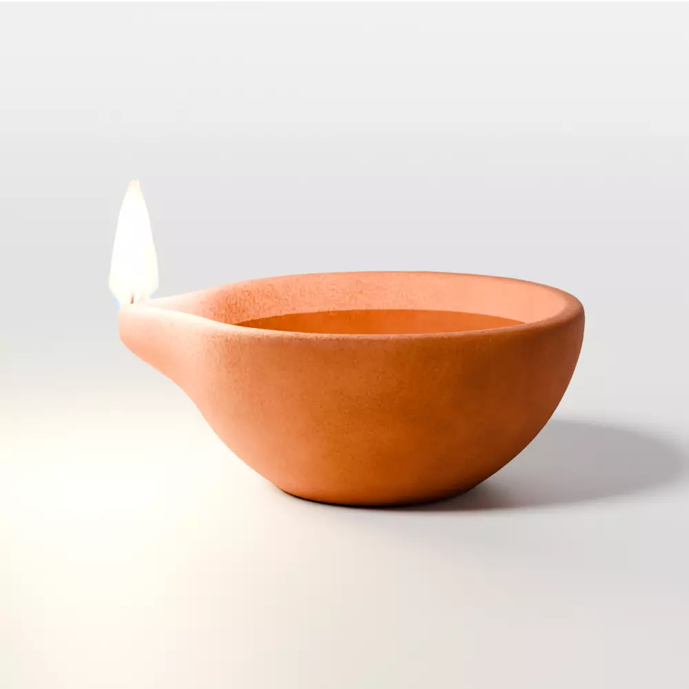 puja props and sweets thali setup Low-poly 3D model_39