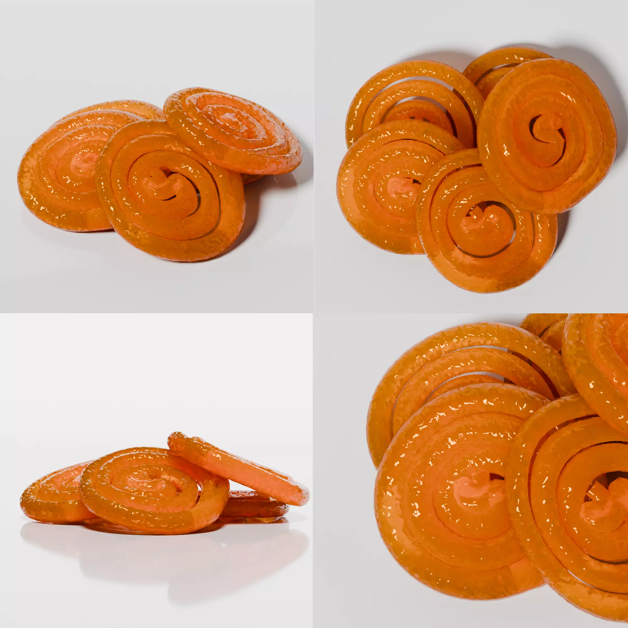 puja props and sweets thali setup Low-poly 3D model_3