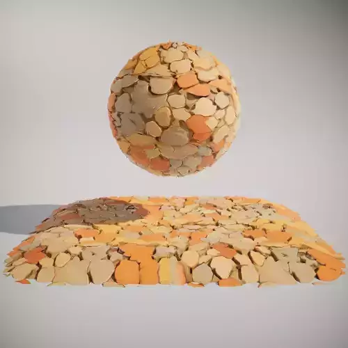 Stone Mosaic Terra Cotta HQ PBR Textures Set