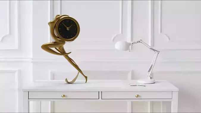 Dancing Woman Desk Clock