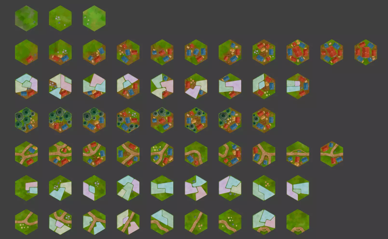 128 Hexlands Low-poly 3D model Low-poly 3D model Low-poly 3D model_2