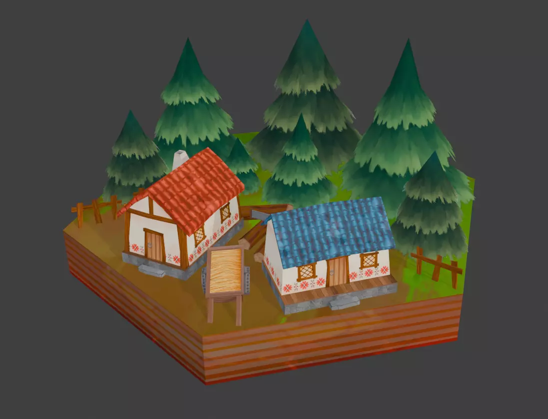 128 Hexlands Low-poly 3D model Low-poly 3D model Low-poly 3D model_4