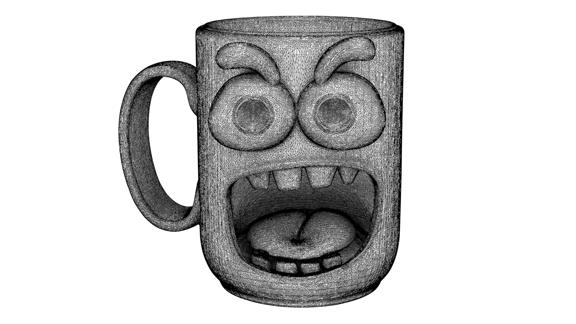 Mug scared 02 3D model_9