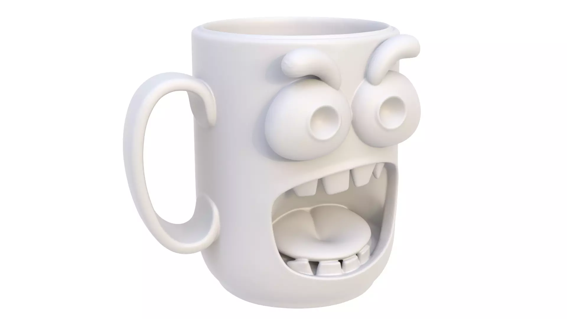 Mug scared 02 3D model_5
