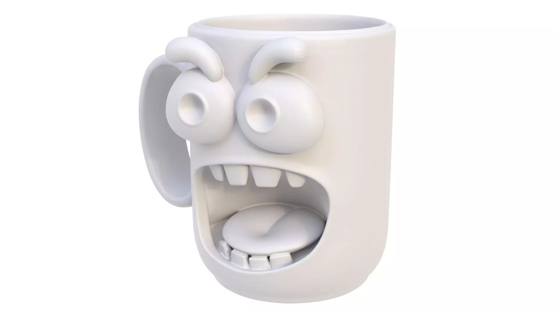 Mug scared 02 3D model_0