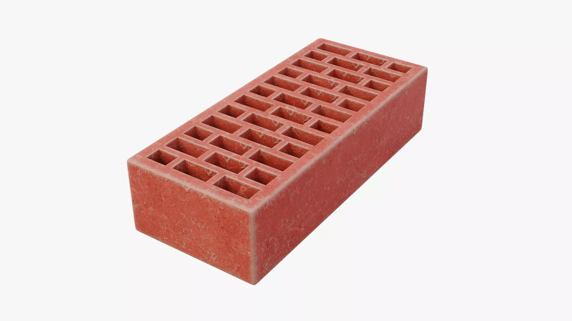 Red Brick 3 Low-poly 3D model_3