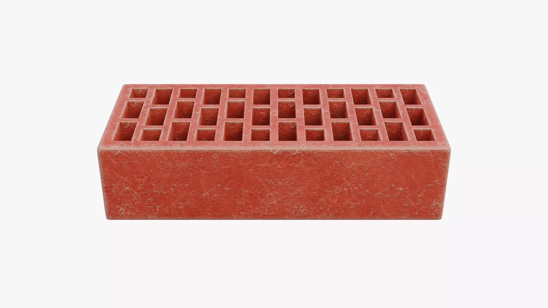 Red Brick 3 Low-poly 3D model_2